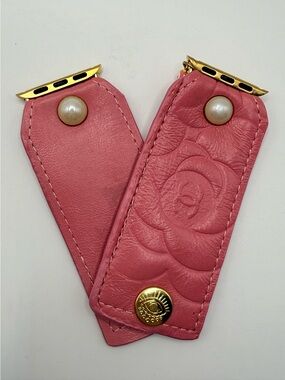 Watch Me Creations Authentic Upcycled Pink CC Apple Watch Band